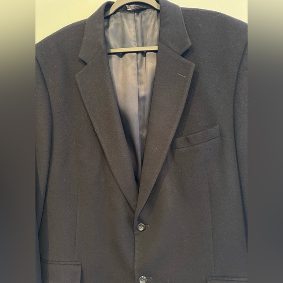 JOS A BANK NAVY 100% CASHMERE 2 BUTTON BLAZER 46L - Picture 2 of 10